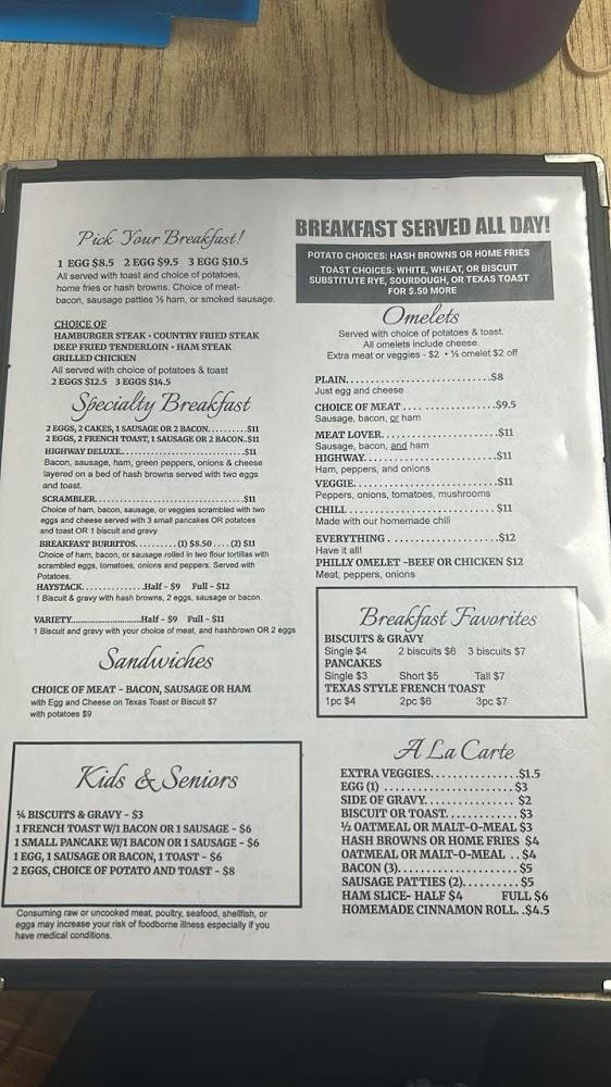 Highway Cafe Menu image 3