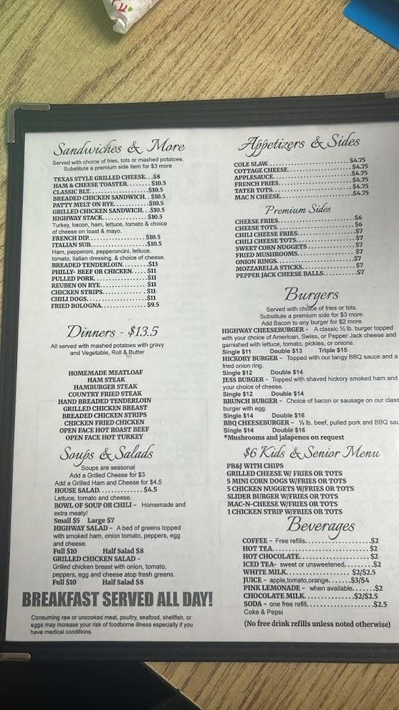 Highway Cafe Menu image 4